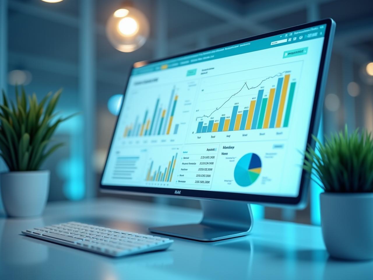 Dashboard finanziaria moderna con grafici di crescita